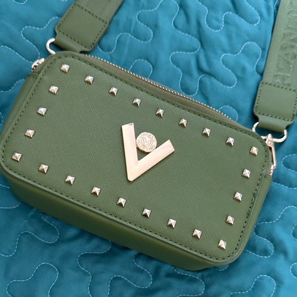 Valentino Green Crossbody Bag with Gold Studs - Picture 2 of 8